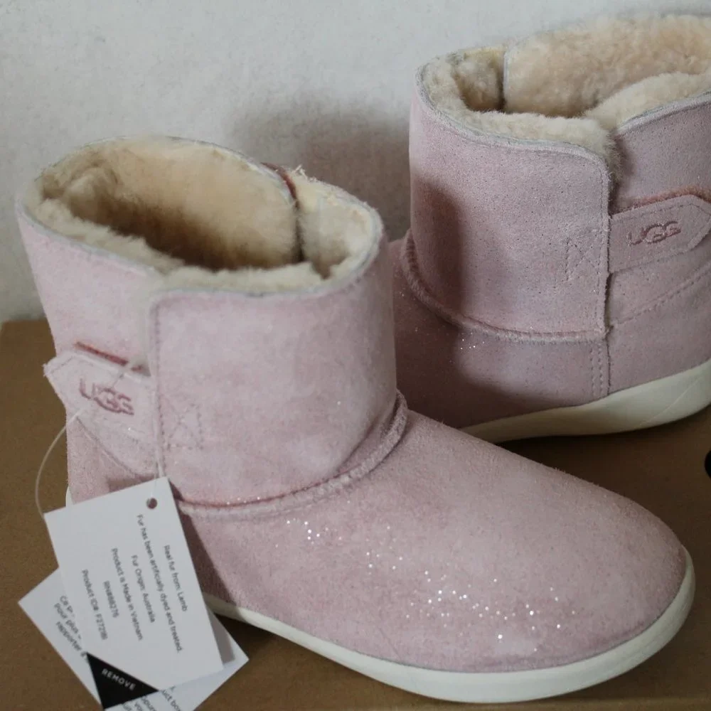 UGG KEELAN SPARKLE PINK TODDLER/INFANT BOOTIES‎